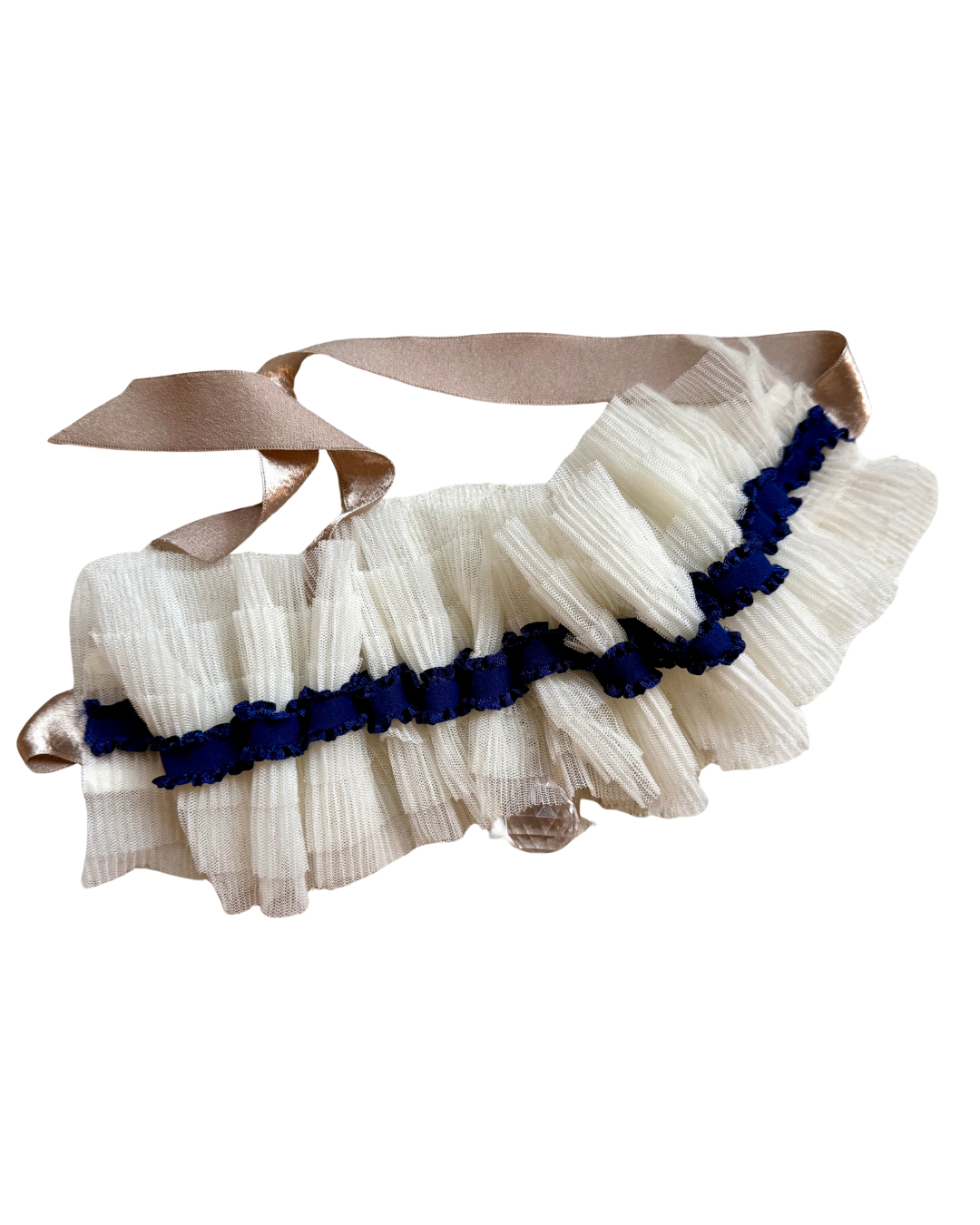 Prism Pendant Ivory Tulle Collar