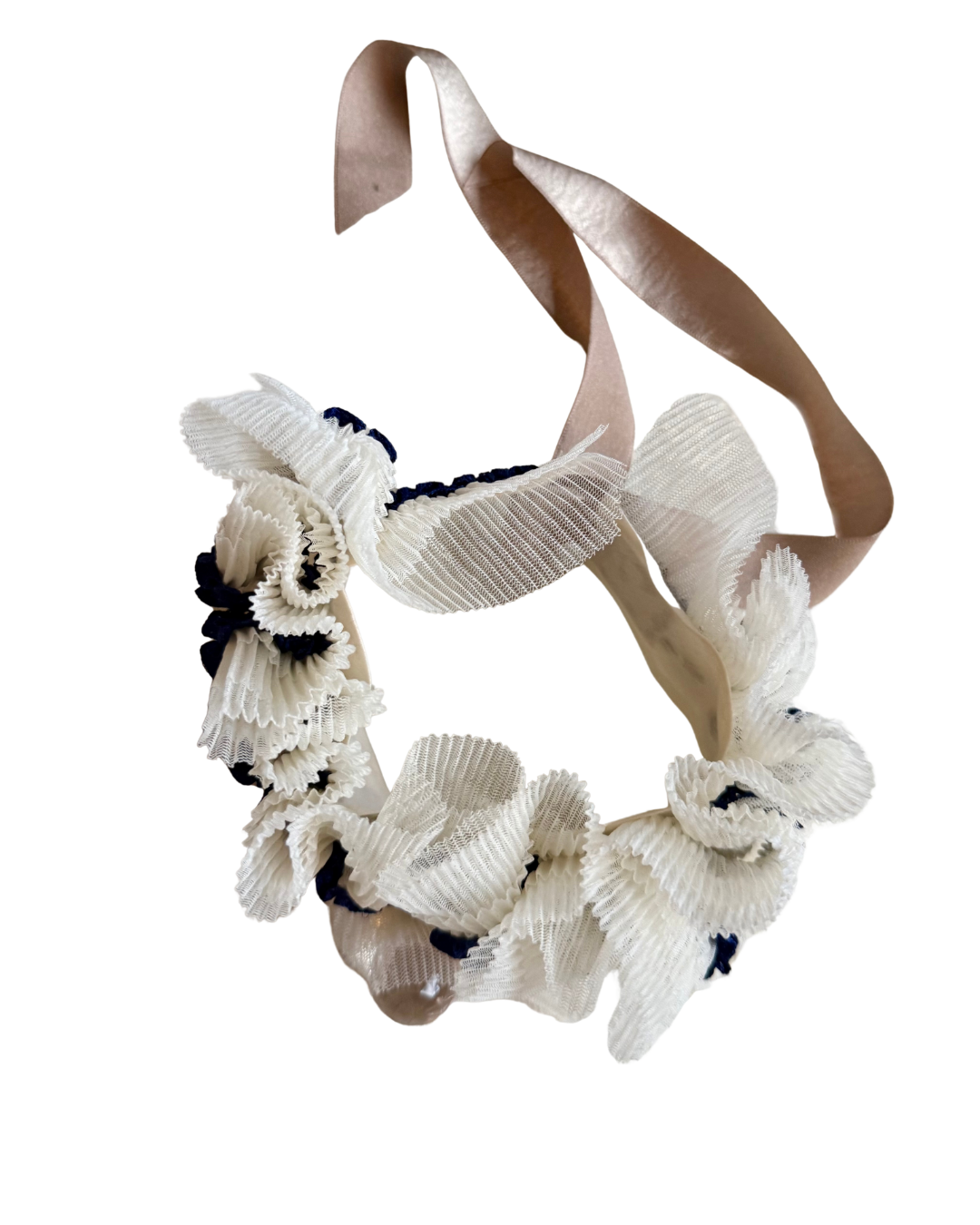 Prism Pendant Ivory Tulle Collar