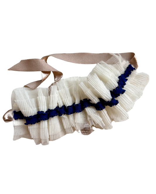 Prism Pendant Ivory Tulle Collar
